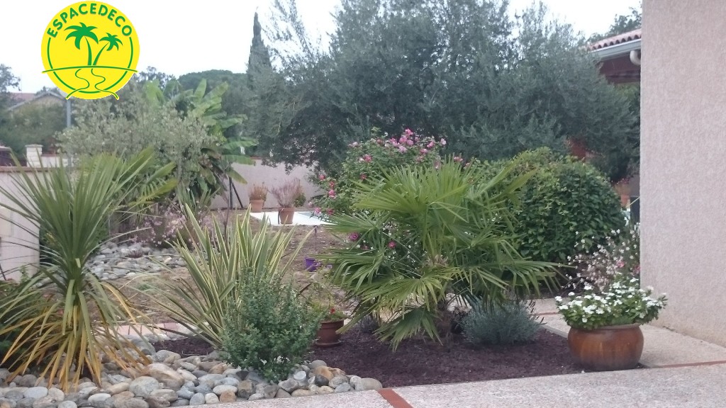 Aménagement d'un jardin complet ambiance méditerranéenne à Toulouse 
