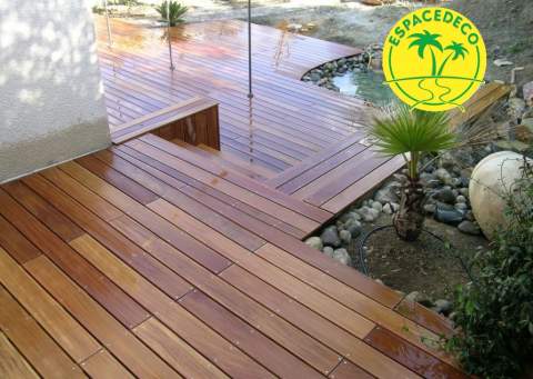 Plancher avec marche en bois exotique Blagnac 