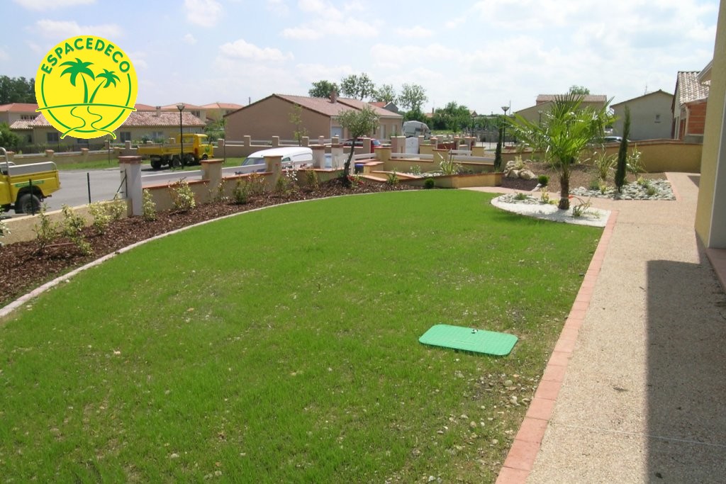 Engazonemennt avec arrosage integré à Colomiers