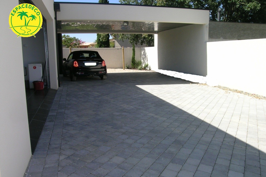 Pavage 16x16x6 en béton reconstitué