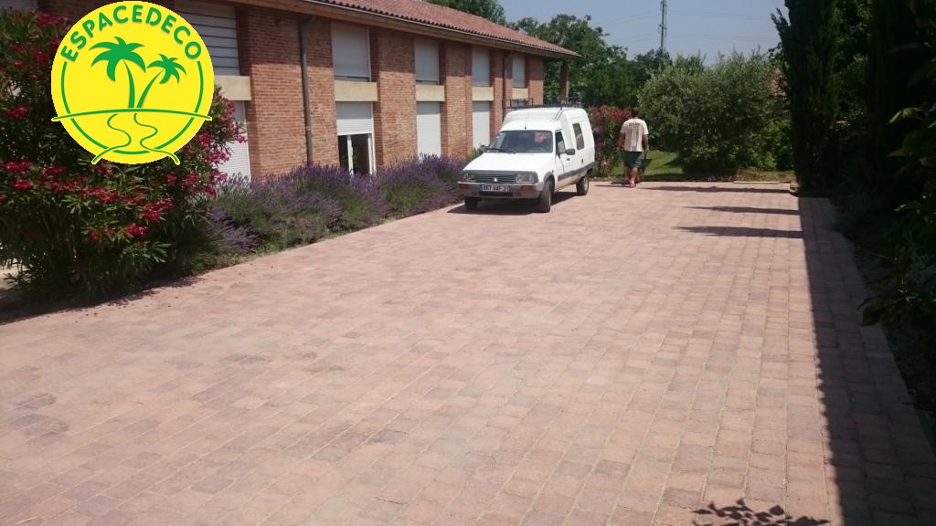 Pavage gris granit à pibrac