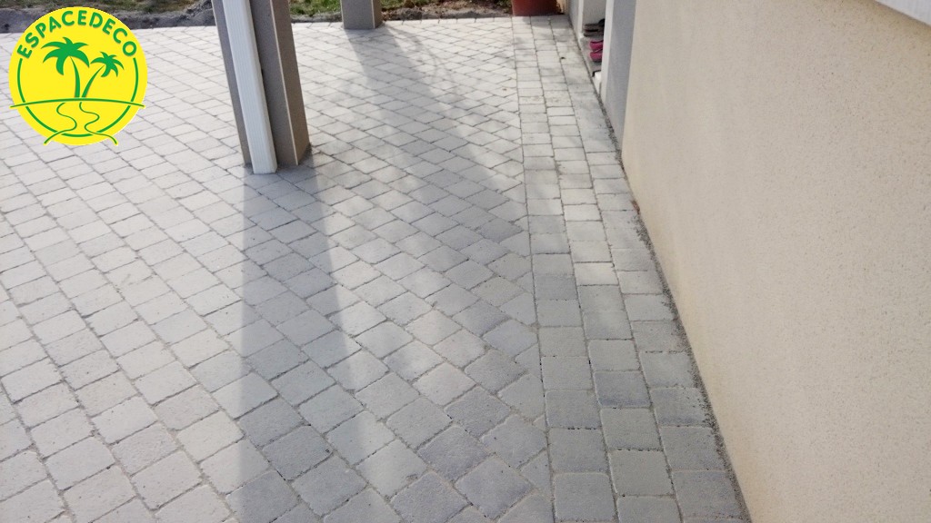 pose de pavé à Pibrac en 15 x 15 de chez Marlux Muret