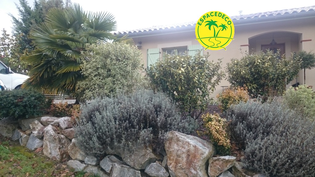 création d’un muret avec une ambiance minéral