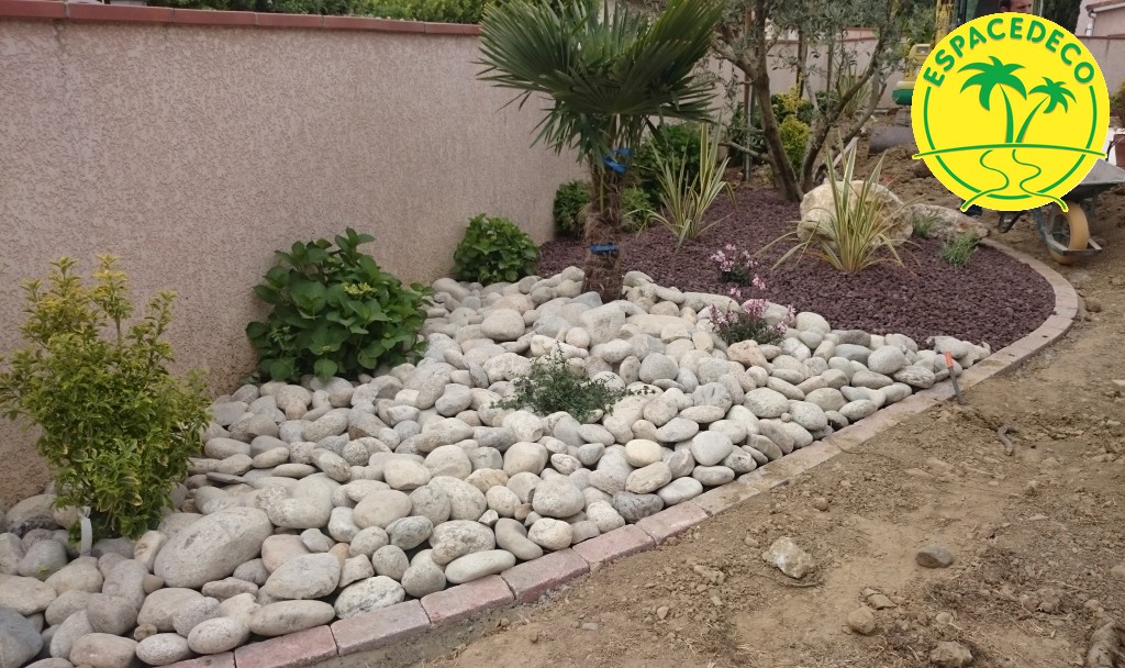 Décoration avec Gabion de galets
